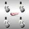 Service Caster 3 Inch 316SS Thermoplastic Rubber Swivel 1-5/8 Inch Expanding Stem Caster Set SCC-SS316EX20S314-TPRB-158-4 - alternate 2